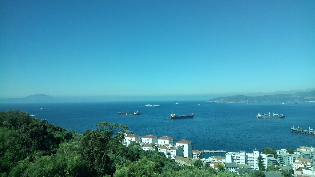 Udsigt til Afrika fra Gibraltar