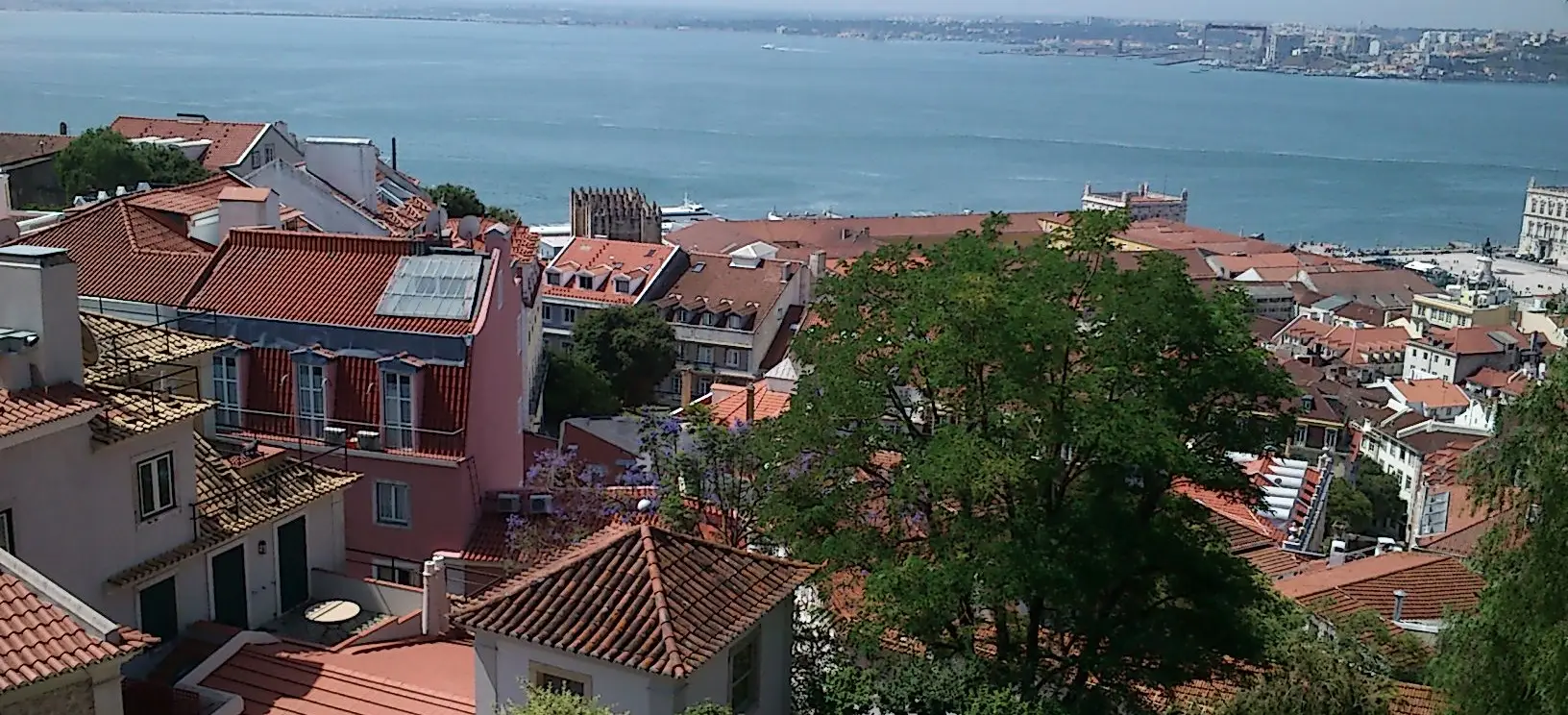 Alfama-bydelen og Tejo-floden, Lissabon