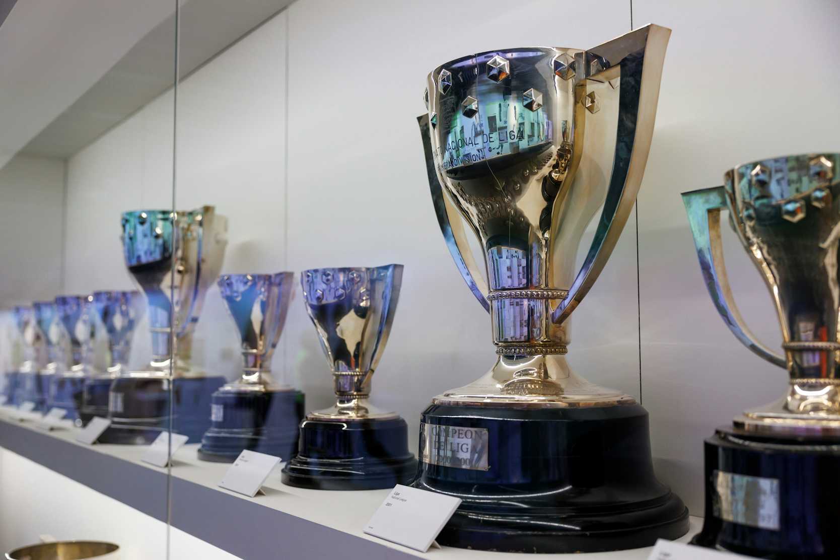 Trophees at Santiago Bernabeu