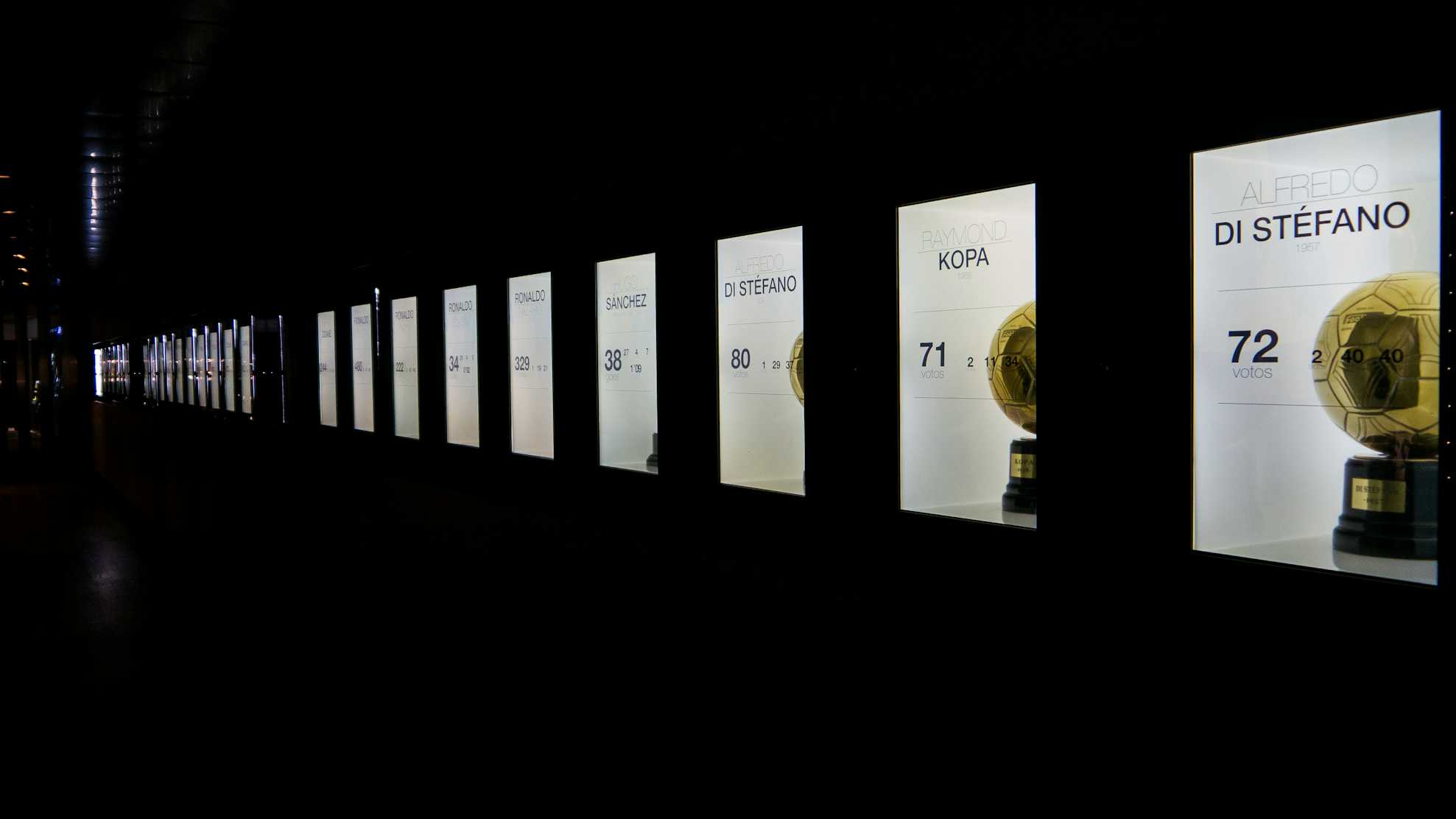 Real Madrid players Santiago Bernabeu museum